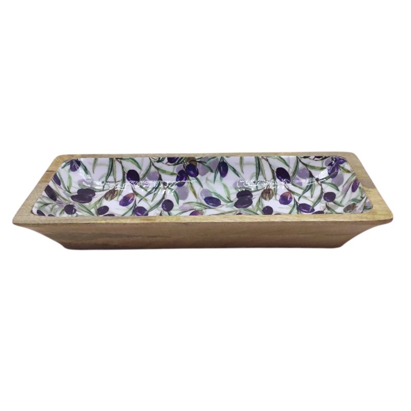 Plateau en bois élégant pour servir et décorer, idéal pour les événements et un usage quotidien, design moderne et fonctionnel.