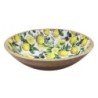 Grand bol en bois jaune pour la décoration et le rangement, idéal pour la maison et les événements, design moderne