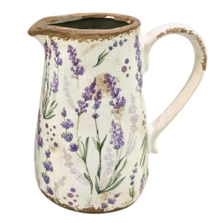 Petit vase en céramique lavande, décoration élégante pour la maison, vase blanc idéal pour les fleurs séchées et aromatiques