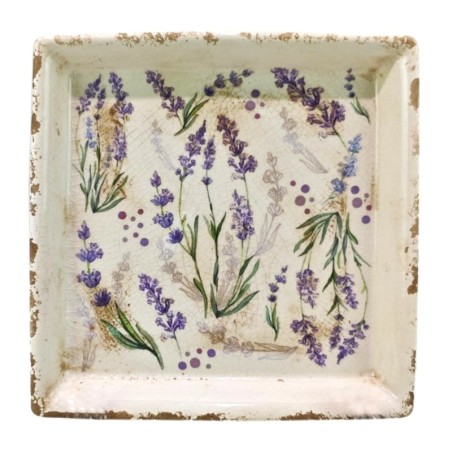 Assiette décorative en céramique lavande, idéale pour servir, décorer et offrir lors d'occasions spéciales