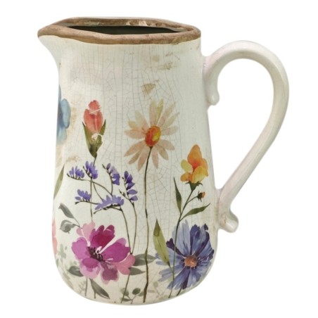 Vase décoratif pour fleurs, en céramique blanche, Vase de Style romantique pour la décoration de la maison