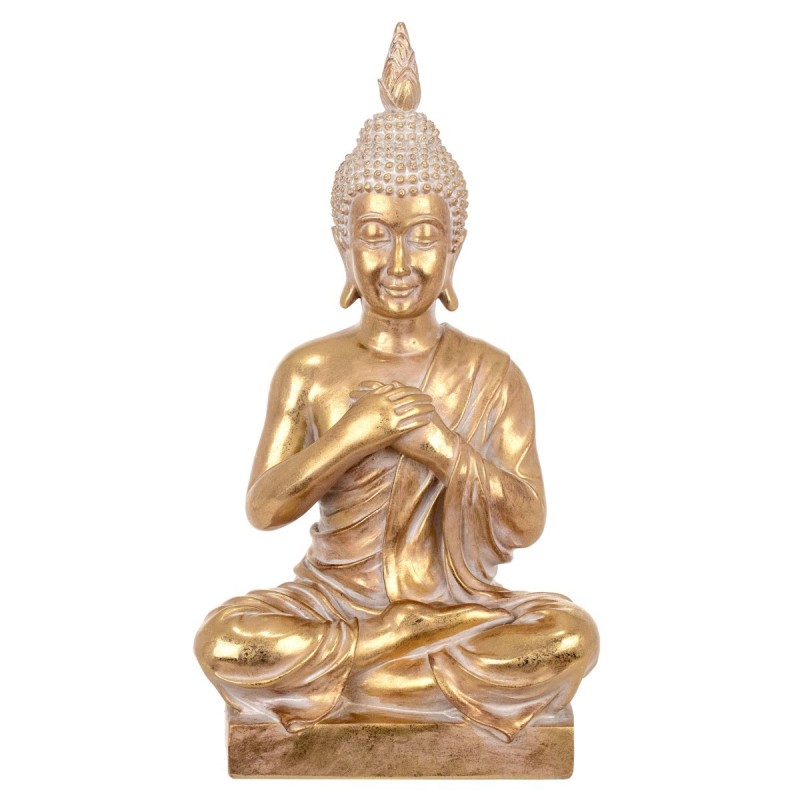 Figurine de Bouddha en résine dorée 31 * 13 * 17cm