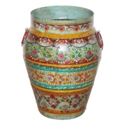 Grand vase décoratif pour le salon, design moderne, idéal pour une décoration intérieure et extérieure.