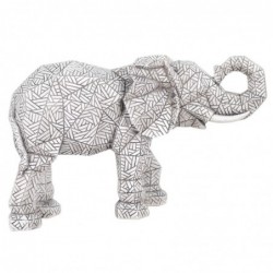 Figurine Éléphant Argent Résine 21 * 12 * 35cm