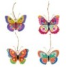 Pendentif Papillon Multicolore 4 Diff. - Décoration Romantique, Cadeaux Originaux et Accessoires de Style