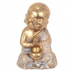 Figurine de bouddha doré en résine 15*9*10cm