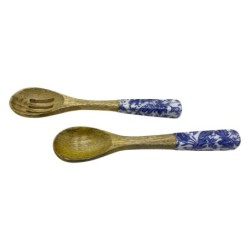 Ensemble cuillère et fourchette avec motif floral pour la cuisine, parfait pour décorer et servir lors de fêtes et