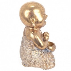 Figurine de bouddha doré en résine 15*9*10cm