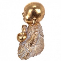 Figurine de bouddha doré en résine 15*8*10cm