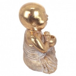 Figurine de bouddha doré en résine 15*8*10cm