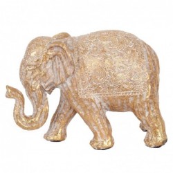 Figurine Éléphant Blanc en Résine 14*9*20cm