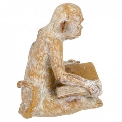 Figurine de singe en résine blanche 18*14*16cm