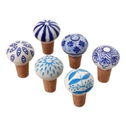 Bouchons à vin rustiques pour cadeaux, ensemble de 6 unités, accessoires pour le vin, idéaux pour les fêtes et célébrations