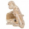 Figurine de singe en résine blanche 18*14*16cm