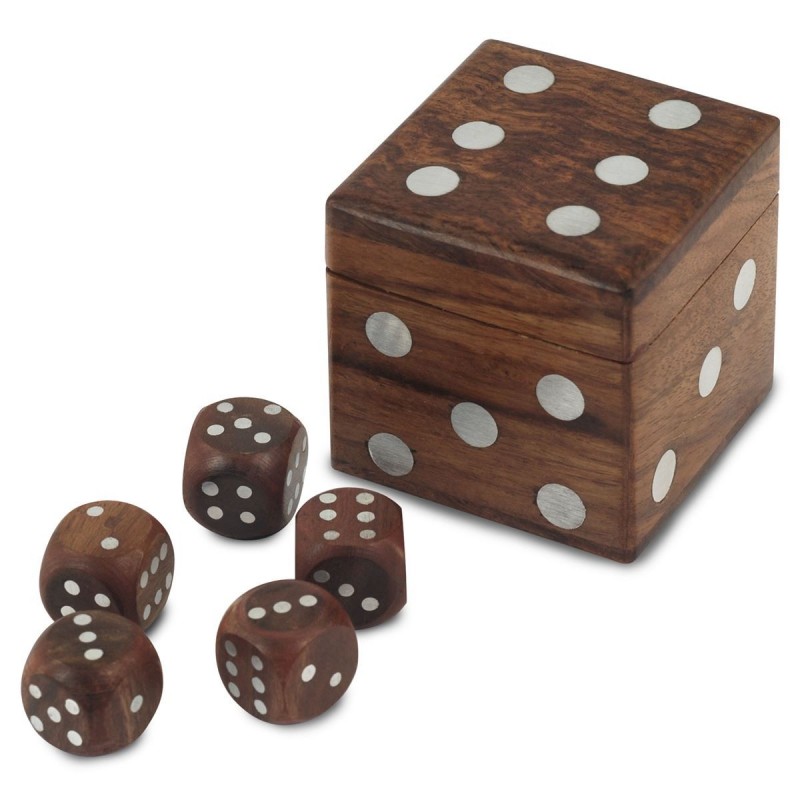 Jeu (revue) Bois Marron 7*7*7cm Jeux TableDice