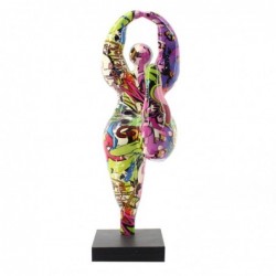 Figure de personne en résine multicolore 51 * 19 * 16cm Figure de danseur