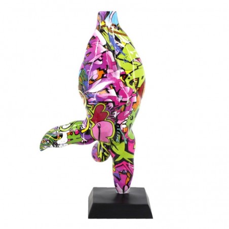 Figure de personne en résine multicolore 37 * 1 * 1cm Figure de danseur