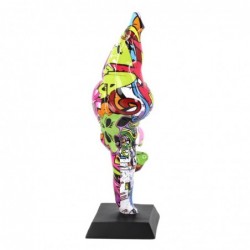 Figure de personne en résine multicolore 37 * 1 * 1cm Figure de danseur