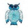 Figurine hibou bleu en métal et verre 19 * 2 * 15cm Figurine hibou