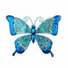 Figure d'animal bleu en métal et cristal 19 * 1 * 26cm Figure de papillon