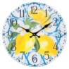 Horloge murale décorative citrons, style frais et moderne pour cuisine, salon ou salle à manger, cadeau idéal pour