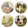 Sous-verres en céramique multicolores 1 * 11 * 11cm Ensemble de 4 unités Sous-verres Set 4 U