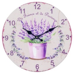 Horloge lavande élégante pour décoration murale, idéale pour la maison, le bureau et cadeaux originaux