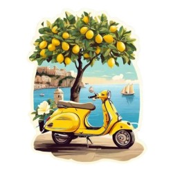 Plaque murale de moto Vespa en métal vintage, décor rétro pour les motards et les amateurs de culture Vespa