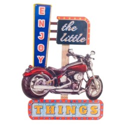 Plaque en métal vintage pour décoration murale, style rétro, idéale pour les salons, cuisines et bureaux, 60 cm