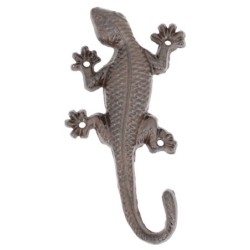 Support décoratif en forme de lézard en fonte pour ornements muraux de style rustique, idéal pour le jardin et la maison