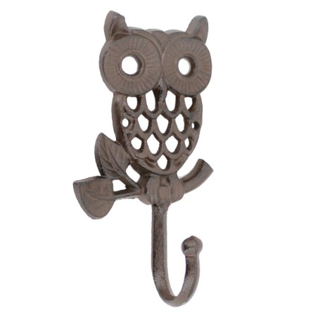 Cintre décoratif en forme de hibou en fonte, pour ornements muraux de Style rustique, idéal pour le jardin et la maison