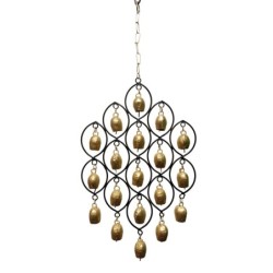 Mobile cloche décoratif oriental en métal à accrocher dans la maison, style unique et élégant, idéal pour la décoration