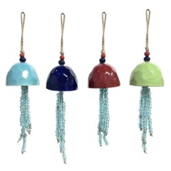 Cloche méduse décorative en céramique multicolore à suspendre à la maison, accessoire de décoration Unique et élégant