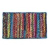 Tapis multicolore 50x80cm pour entrée, jute et coton, textile décoratif pour la maison, style moderne et élégant