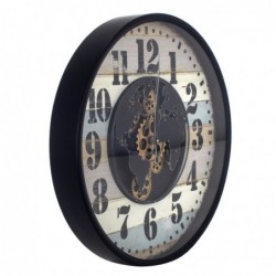 MDF blanc et horloge en métal 60*8*60cm