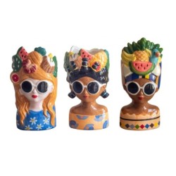 Vase décoratif en forme de buste féminin, lot de 3, art moderne pour la décoration intérieure, style élégant et sophistiqué
