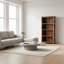 Étagère de rangement en bois, design moderne, étagère décorative pour salon, bureau, style ethnique