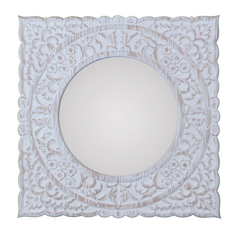 Miroir MDF blanc 2*50*50cm