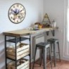 Horloge MDF lilas 34*4*34cm
