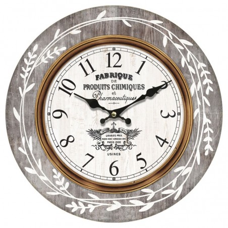 Horloge MDF grise 34*4*34cm