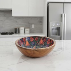 Gamelle surélevée antidérapante en bois pour chat, design moderne, idéale pour la nourriture et l'eau.