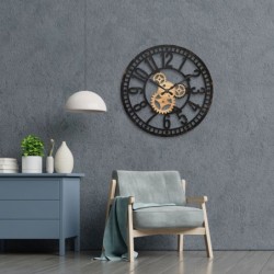 Horloge en métal noir 60 * 5 * 60cm