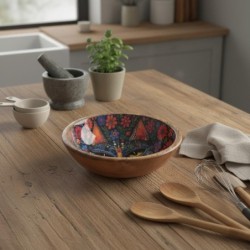 Gamelle surélevée antidérapante en bois pour chat, design moderne, idéale pour la nourriture et l'eau.
