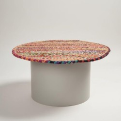 Tapis rond décoratif, entrée et salon, design moderne, antidérapant, idéal pour la maison, 90 cm, tissu résistant