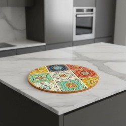 Dessous de plat hydraulique antidérapant - Résistant à la chaleur - Lot de 4 - Design moderne