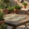 Sous-verres décoratifs olive, lot de 4, design unique et élégant pour la cuisine et le salon, cadeau idéal.