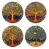 Sous-verres décoratifs Arbre de Vie, lot de 4, design unique, protection de surface, cadeau idéal pour la maison