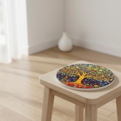 Sous-verres décoratifs Arbre de Vie, lot de 4, design unique, protection de surface, cadeau idéal pour la maison
