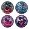 Sous-verres Sorcière, lot de 4, design unique, accessoire décoratif pour la maison, protection de surface