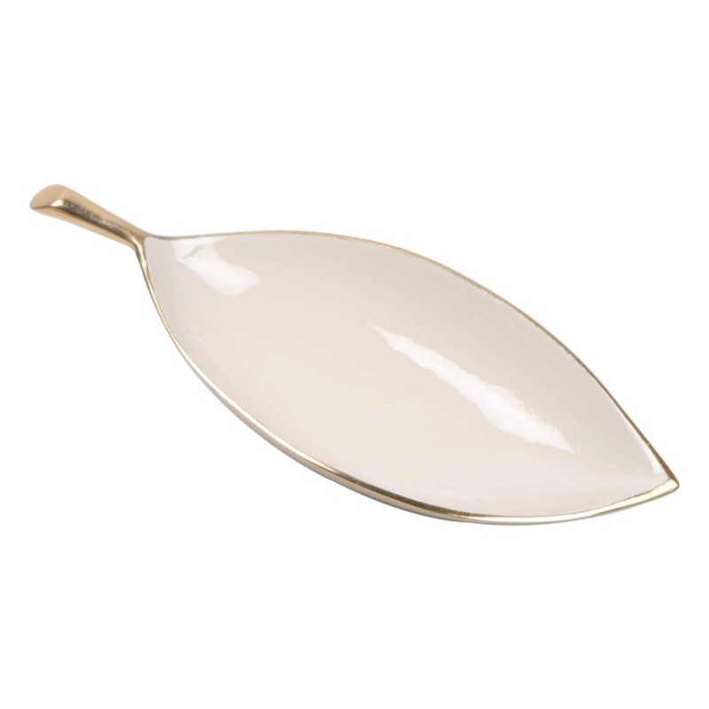 Petit plateau décoratif en forme de feuille pour centre de table, accessoire moderne, design élégant pour la maison